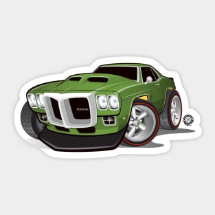 1969 Pontiac Firebird Green Sticker